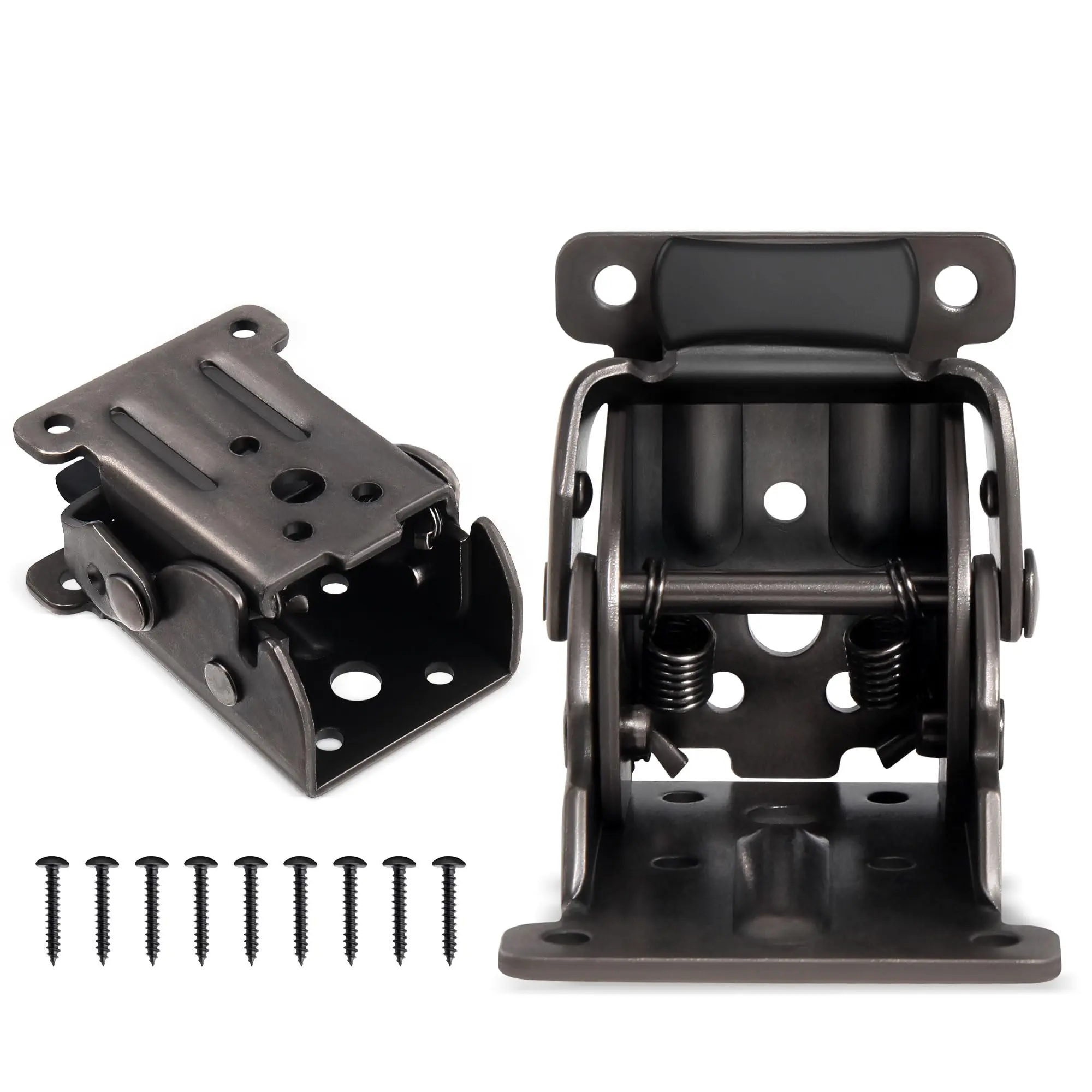 4 Pcs 90 Degree Foldable Hinge Bracket, Self-Locking Hinge Hardware, Folding Shelf Brackets Folding Table Hinges with Screws for Boats Beds DIY Workbench Art tables, Easels, Shelving