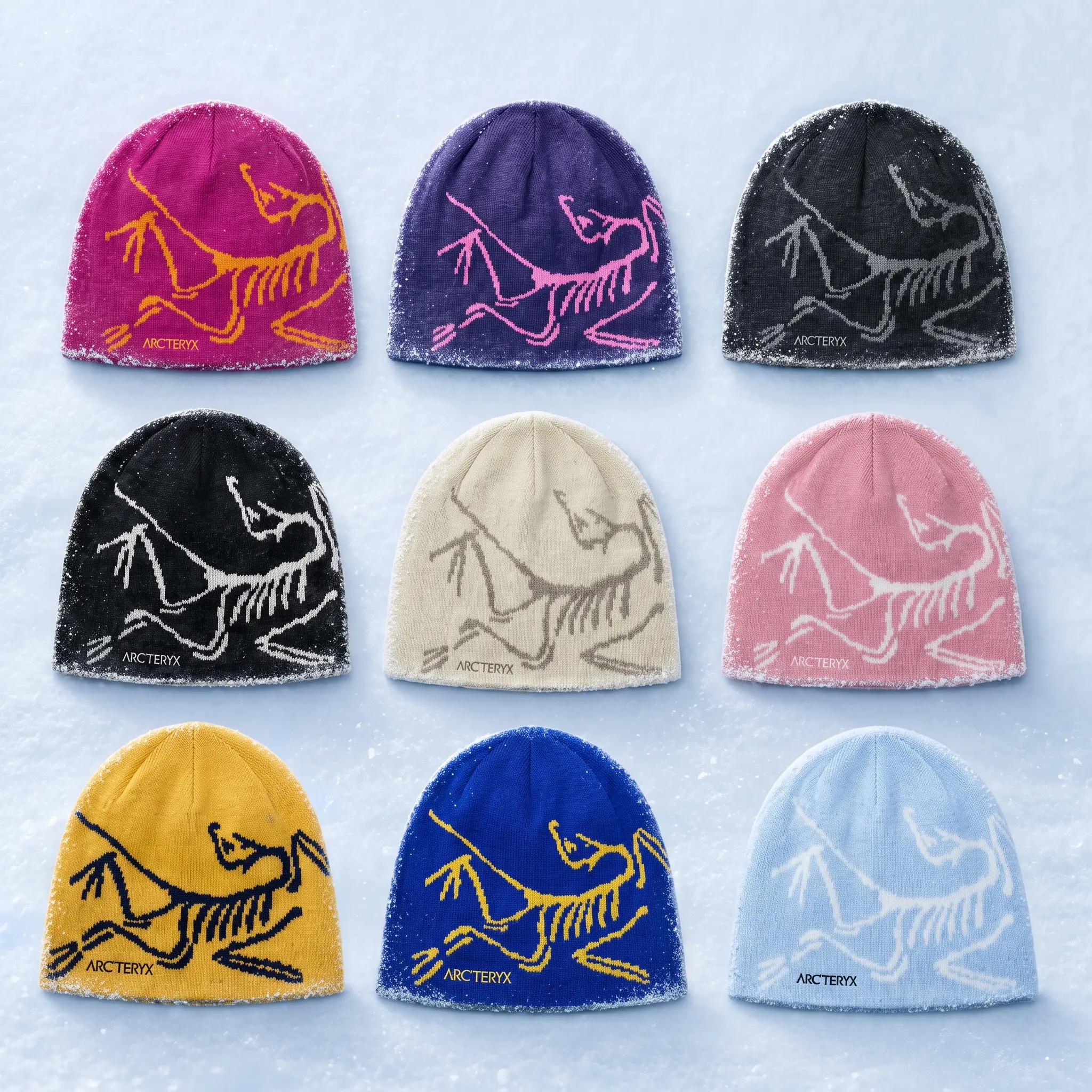 Arcteryx Bird Head Toque Winter Beanie Streetwear Model Collection | Soft Wool Blend Thermal Knit Cap | Y2K Frozen Legacy Skiing Outdoor Wear