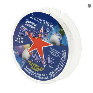 Stretch Magic Bead & Jewelry Cord - Strong & Stretchy, Easy to Knot - Clear Color - 0.5mm diameter - 10-meter (32.8 ft) spool - Elastic String for making beaded jewelry