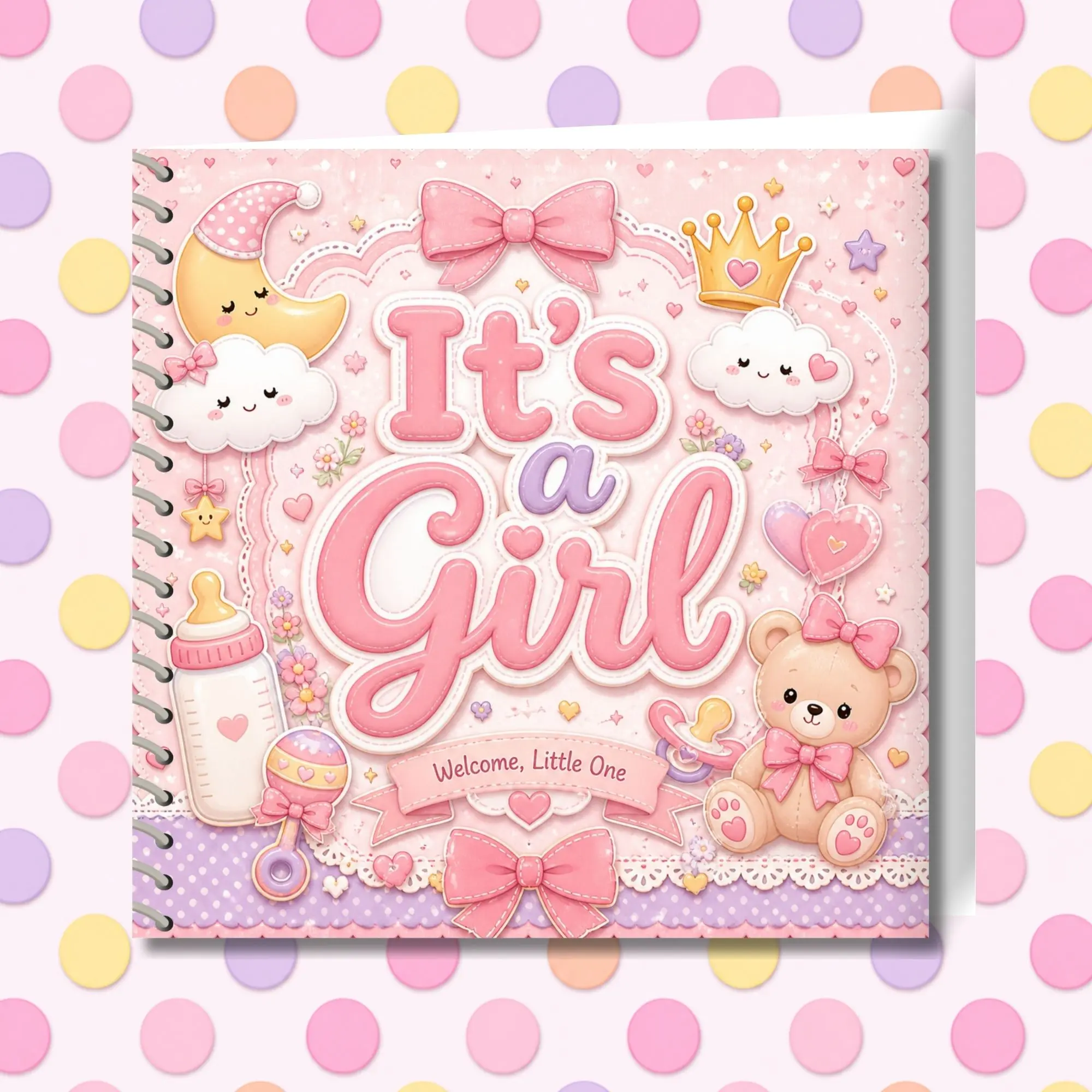 It's a Girl! Scrapbook- Fully Designed Layout Pages