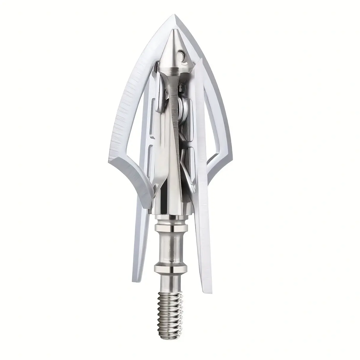 6 Pack Hybrid Hunting Broadheads for Arrows, 100 Grain with Fixed & 2 Expanding Mech Blades, 2-Inch Cutting Diameter, Mech Blade Expand, Broadhead Arrows
