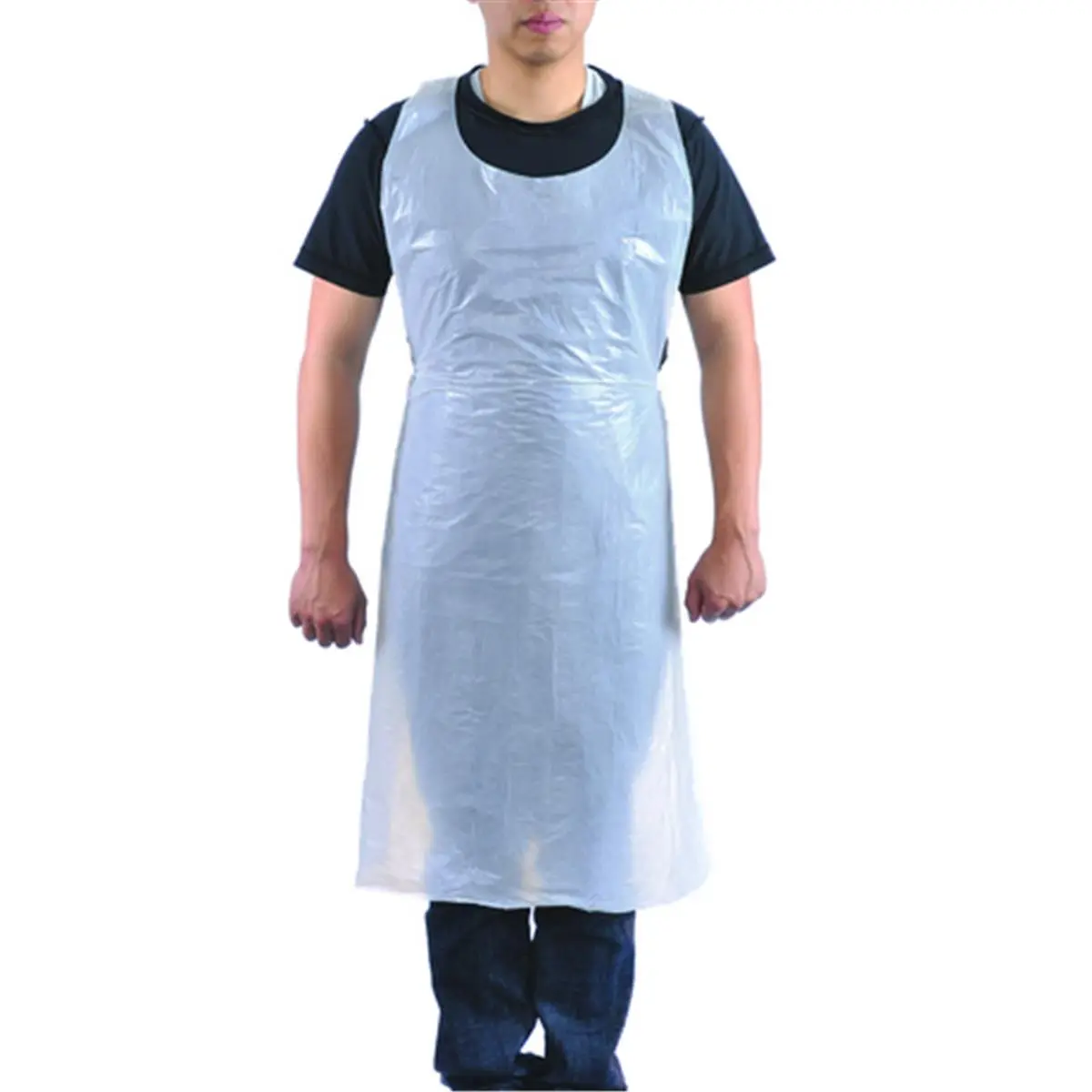 212 MAIN Disposable Polyethylene Aprons for Coaches, Lightweight 1 MIL Thick Neck-to-Knee Bib, 28 x 46 in, 1,000-Pack