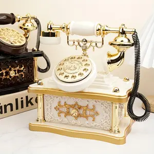 [1pc Vintage Music Box] 1pc Vintage Rotary Telephone Music Box  Retro Decorative with 8 Melodies, Non-Wind-Up Mechanism, Durable Plastic Home/Office Decor, Birthday Him,Halloween, Thanksgiving Day