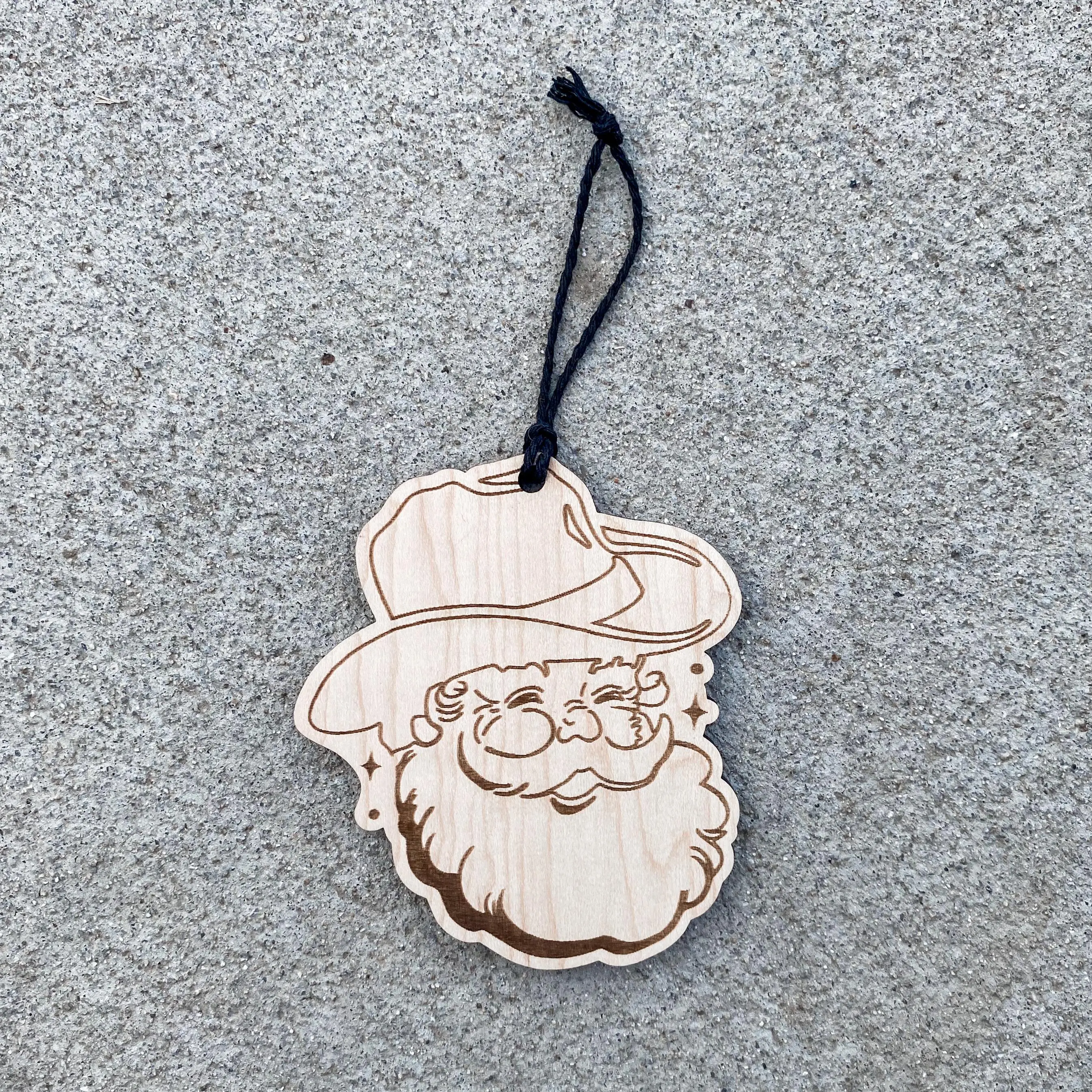 Cowboy Santa Christmas Ornament | Personalized Western Holiday Tree Decoration