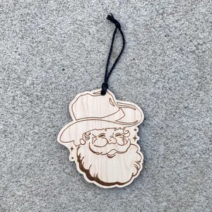 Cowboy Santa Christmas Ornament | Personalized Western Holiday Tree Decoration