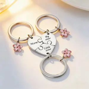 Mother daughter keychain, mother sister keychain, sweet and meaningful gift for mom on Mother's Day, birthday, Christmas or just because she likes it.