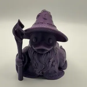 Wizard Duck – 3D Printed Sorcerer Ducky for Fantasy Gamers & Jeep Ducking, Decor Magical Ornaments