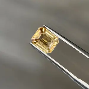 1.97 ct Natural Zircon Yellow – Emerald Cut – AIG Certified