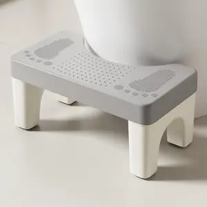 Adult bathroom Toilet Stool, 1 Plastic Portable Footstool, Bathroom Non-slip Toilet Auxiliary Step Stool FathersDayGift#SummerVibes