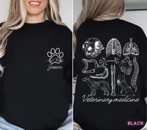 Custom Veterinary Anatomy Shirt, Vet Tech Week Gifts, Vet Receptionist Hoodie