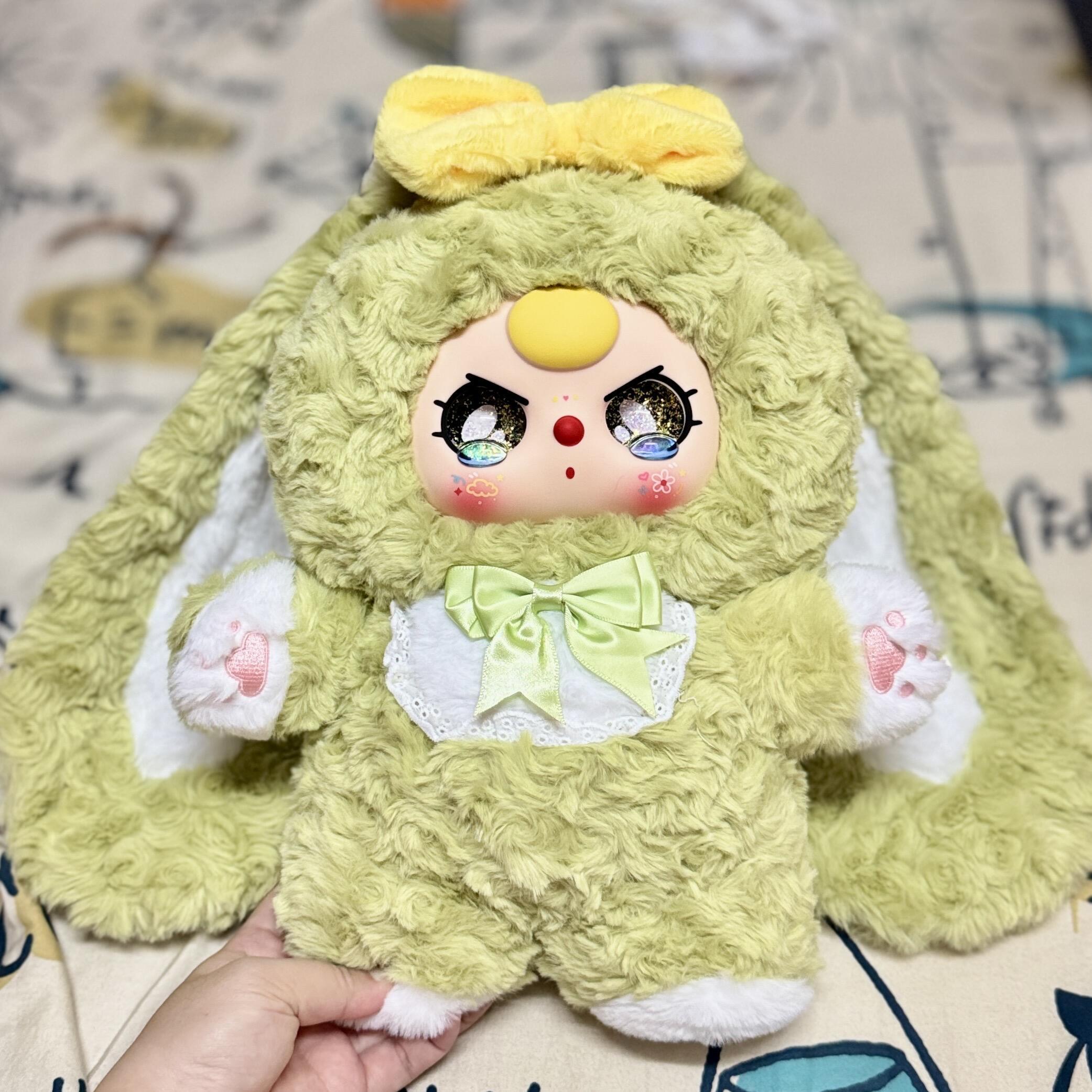 Baby Three-Sugar baby 400% V4 Plush toy doll ，Stuffed Anima，Backpack or clothing decoration，Soft Furry Collectibles，Stuffed Animal，Bunny Plush Dolls