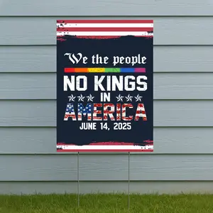 We the People No Kings in America Flag, No Kings in America, Political Protest Sign, Pro Democracy, No Kings Day June 14 2025, FDT Sign