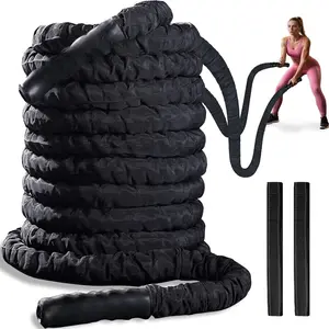 Battle Rope 1/1.26/1.5/2 Inch Diameter, 30FT/40FT/50FT Exercise Workout Ropes for  Gym Heavy Weighted  Rope for Working Out