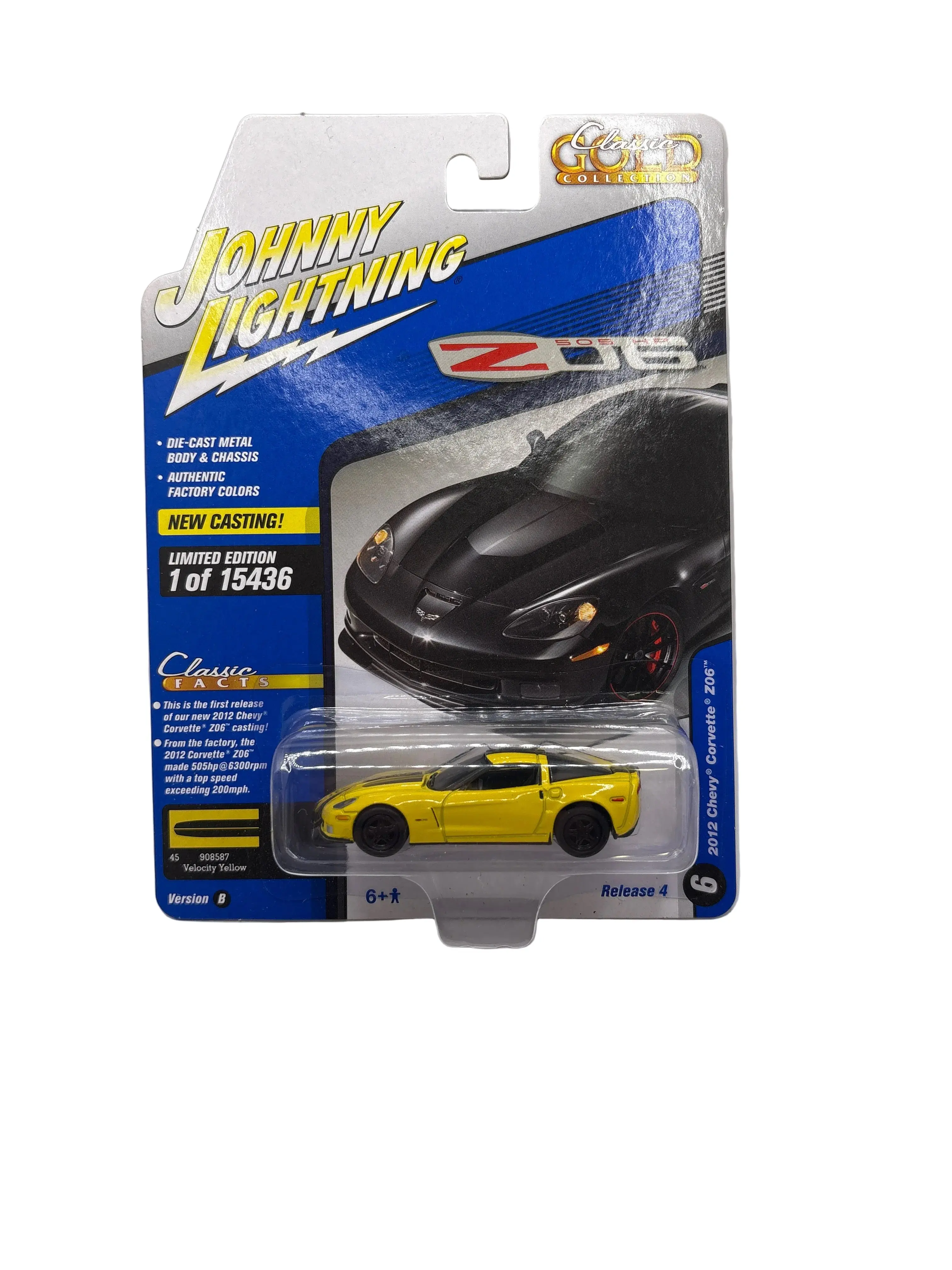 Johnny Lightning 2012 Chevy Corvette Z06 Diecast yellow