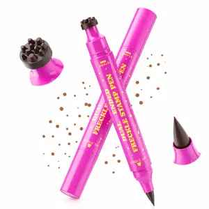 Waterproof Freckles Pen, Realistic Faux Freckle Stamp and Fine Tip Eyeliner, Long-Lasting Natural Freckles Makeup Tool, Easy to Use for Daily Makeup, Cosplay, Festival