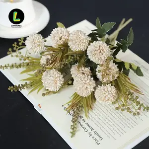 10Pcs Small Chrysanthemum Simulation Flower Fake Flower Decoration Hand Holding Bouquet Wedding Landscaping Home Decor