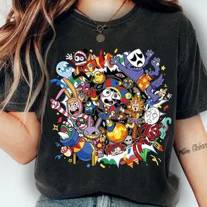 The Amazing Digital Circus Tshirt, TADC Fan Gift, Circus Characters Shirts, Circus Theme Sweatshirt Hoodie, Anime Gift Birthday for Boy Girl