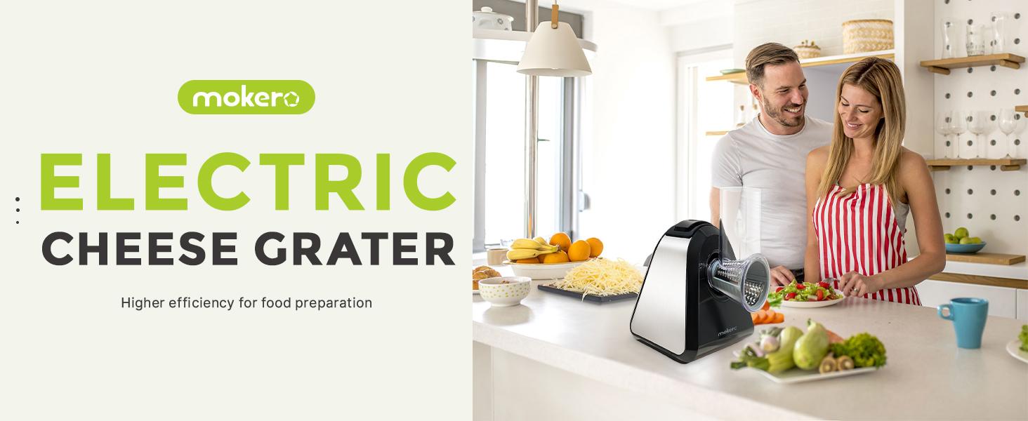 Mokero 5-in-1 Electric Cheese Grater Salad Shooter – Stainless Steel, 150-199w Power, Auto Operation Corded Device for Block Cheese, Vegetables, Nuts (Grates & Slices, Shreds, Chops) Home Kitchen Appliance, Home Kitchens Mokero 5-in-1 Electric Cheese Grater Salad Shooter – Stainless Steel, 150-199w Power, Auto Operation Corded Device for Block Cheese, Vegetables, Nuts (Grates & Slices, Shreds, Chops) Home Kitchen Appliance, Home Kitchens