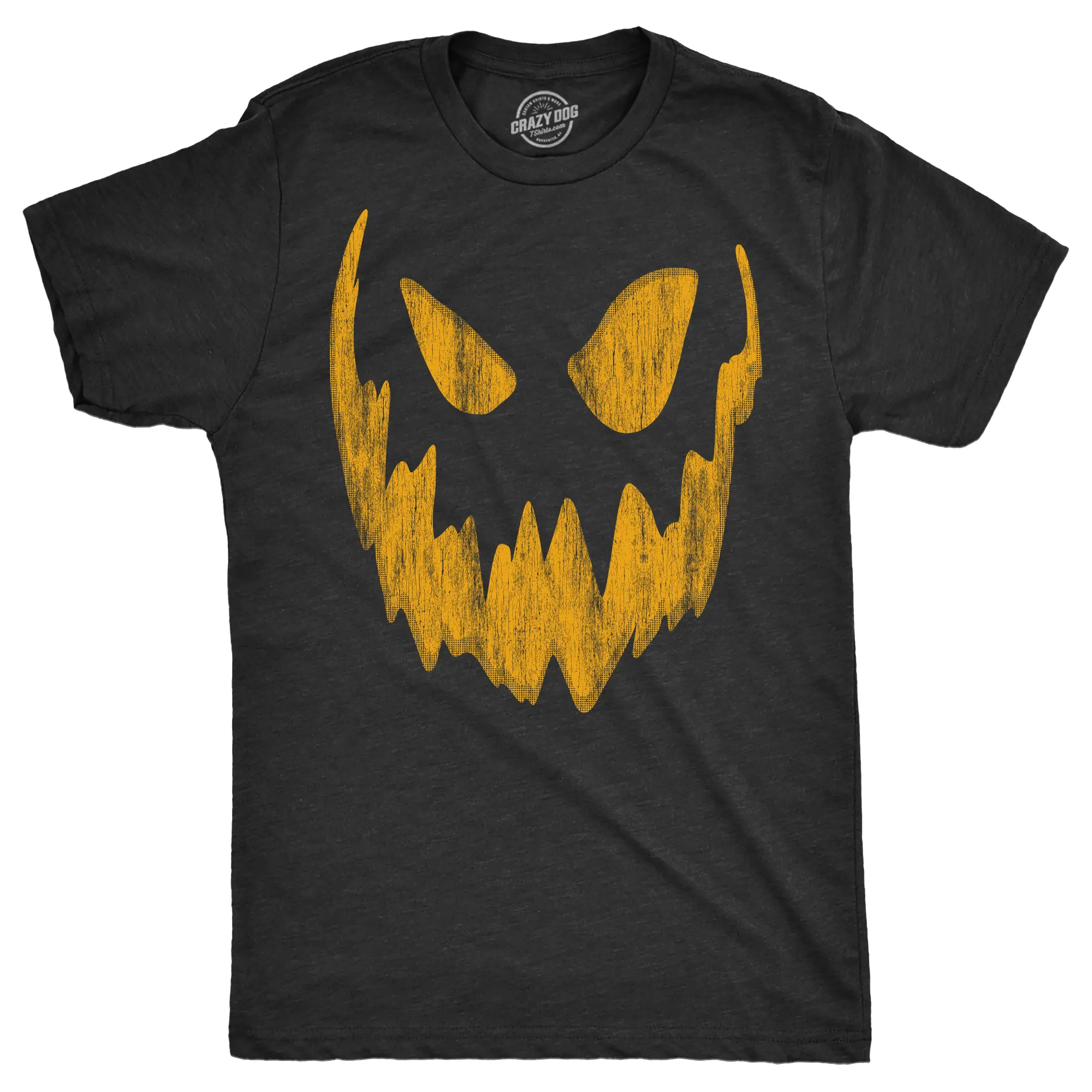 Mens Pumpkin Face T Shirts Funny Halloween Jack O Lantern Spooky Smile Tees for Guys Mens Funny T Shirts Cool Vintage Fashion T-Shirt Gift Classic Menswear Halloween Costume Shirts for Men Novelty Tees for Guys Black -