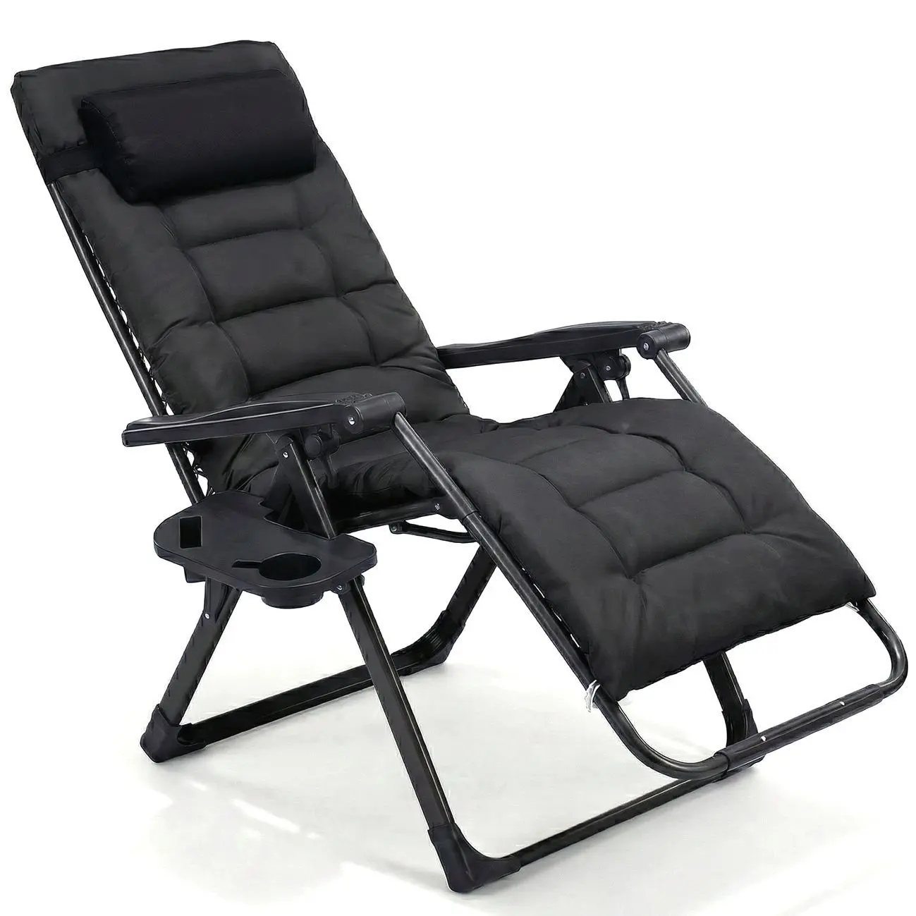 Portable Zero Gravity Chair, Ergonomic Foldable Lounge with 440 lbs Capacity, Heavy-Duty Outdoor Recliner for Patio, Camping, and Beach
