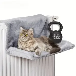 Cat Radiator Bed Hanging Cat Cradle Hammock Warm Fleece Basket Bed with Sturdy Metal Frame Cozy Indoor Cat Bed for Small Pets Kittens Rest Sleep Relax