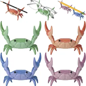 2Pcs Desk Crab Pen Holder, Creative Crab Pen Holder, Weightlifting Crabs Penholder Bracket Storage, Desk Pen Stand for Pen Storage Office Desk Display Decorations, Unique Gift Idea, Pencil Holder, Desk Organizer, Desk Accessories, Stationery