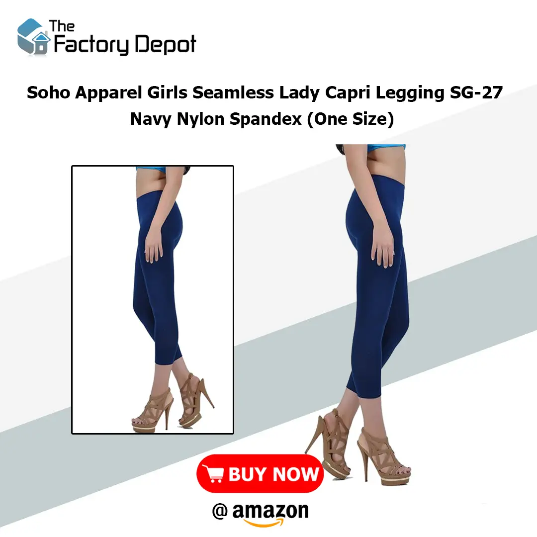 Seamless Lady Capri Legging Navy Blue
