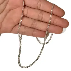 Cadena de plata Fígaro 16 in, 2mm- Producto #25