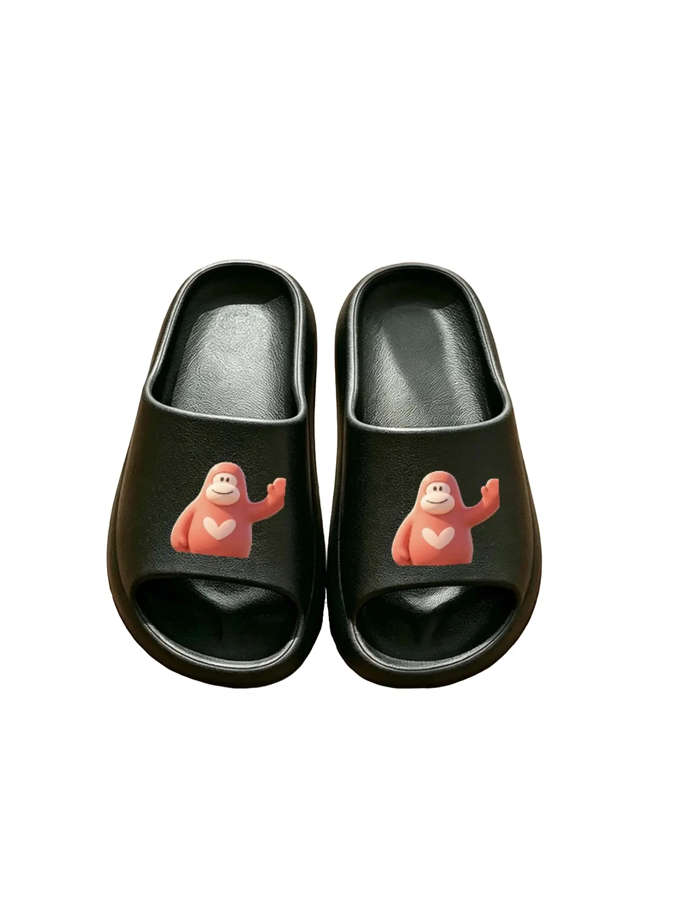 Women's Trendy Monkey Print Slippers, Soft Eva Sole, Non-Slip Quiet Home & Outdoor Shoes, Casual All-Season Footwear