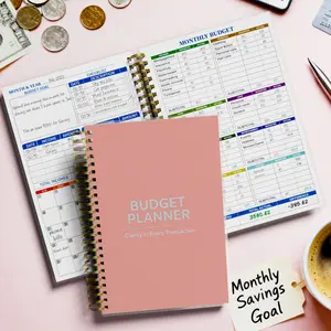 A5 Money Management Planner & Budget Book - Undated Monthly Expense Tracker for Household Bills, Spiral Financial Organizer for Debt Payoff & Savings, Bill Journal with Thick Paper, Finance Checklist Organizer
