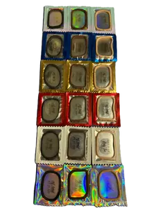 CLOGGEEZHOME Get It Up Individually Wrapped Hair Ties Gold & Red Wrapper Elastic Bands for Women Girls Gifts Party Favors Emergency Hair Fix 5 or 10 Pack - Ponytail