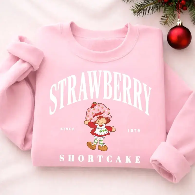 Strawberry Shortcake Very Berry Holiday Sweatshirt - T-shirt - Hoodie, Vintage Cute Cartoon Tee, Strawberry Girl Graphic, Gift For Her