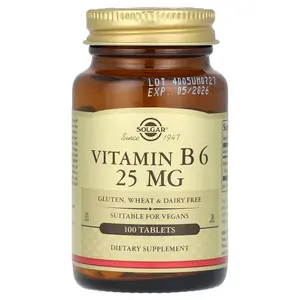 Solgar Vitamin B6, 25 mg, 100 Tablets