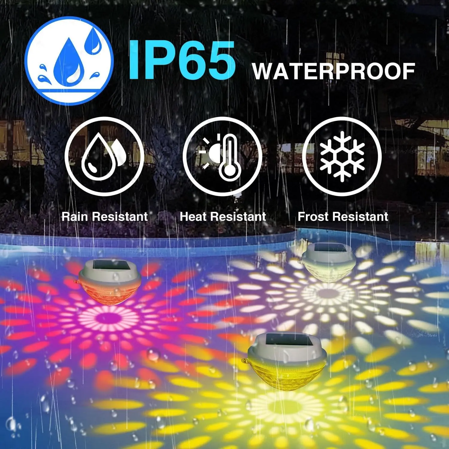 Solar LED Pool Light, Floating Pond Lamp, Attractive Pool Lighting, Ideal for Home and Hotel Ponds, Party Pool Decorations, Solar Pool Lights, Waterproof Solar Light, Outdoor Waterproof Lights