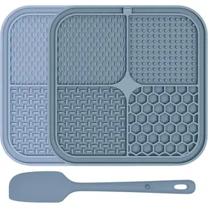 2 Pack Lick Mat for Dogs,Cats,Upgraded 8.5x8.5 inches Licking Mats with Suction Cups,Slow Feeder Licking Pad for   and Boredom Reducer,Suitable for   Set 9