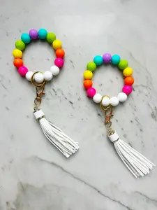 Neon Rainbow Wristband Keychain