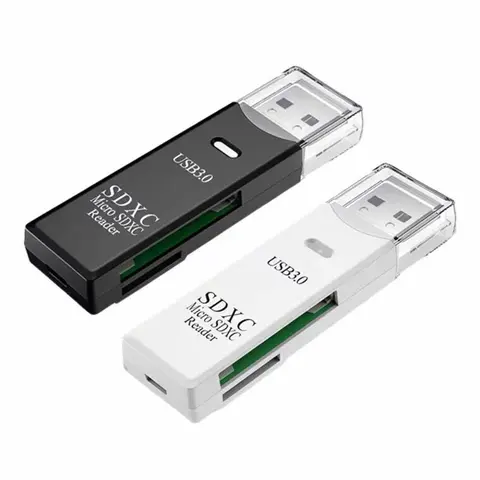 USB 3.0 USB-C Compact Portable Media Card Reader - 5Gbps Speed, Dual Slots Design (SD+Micro SD), Multi-Platform Compatible for PC, Photography (Android, Linux Supported)