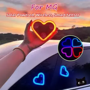 Solar Car Window Heart Light – Color-Changing Glow