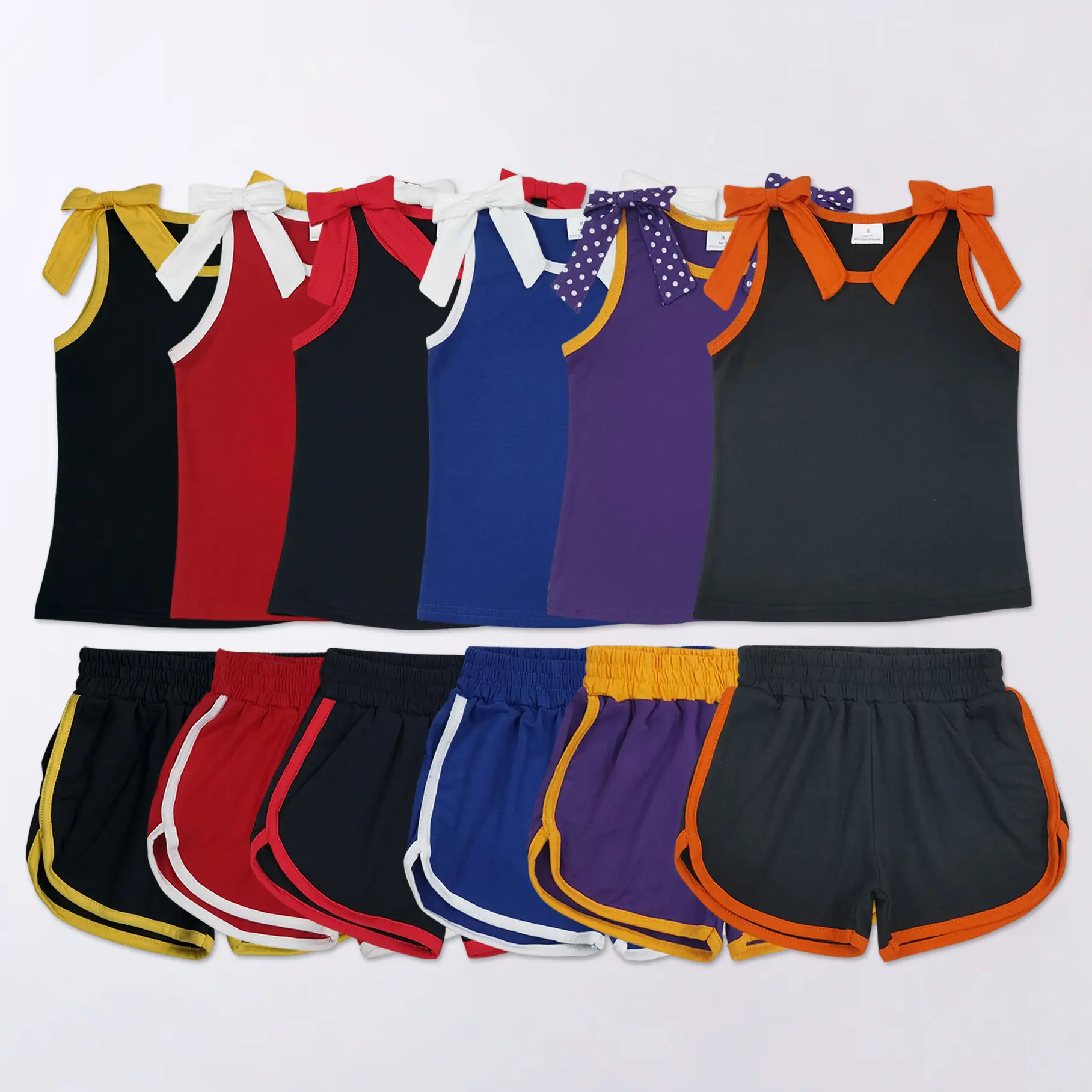 Game Day Football Cheerleading Girls Set, Comfort Stretch Fabric Outfit for Kids' Cheer Events
