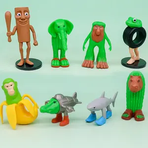 Viral TikTok Brainrot Collectibles: 8-Pc Tung Tung Tung Sahur Stickman Figure Set - AI-Generated Mythical Creature Series