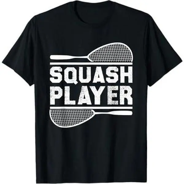 Squash Player Racket Ball Sports Indoor Tennis Court Match T-Shirt