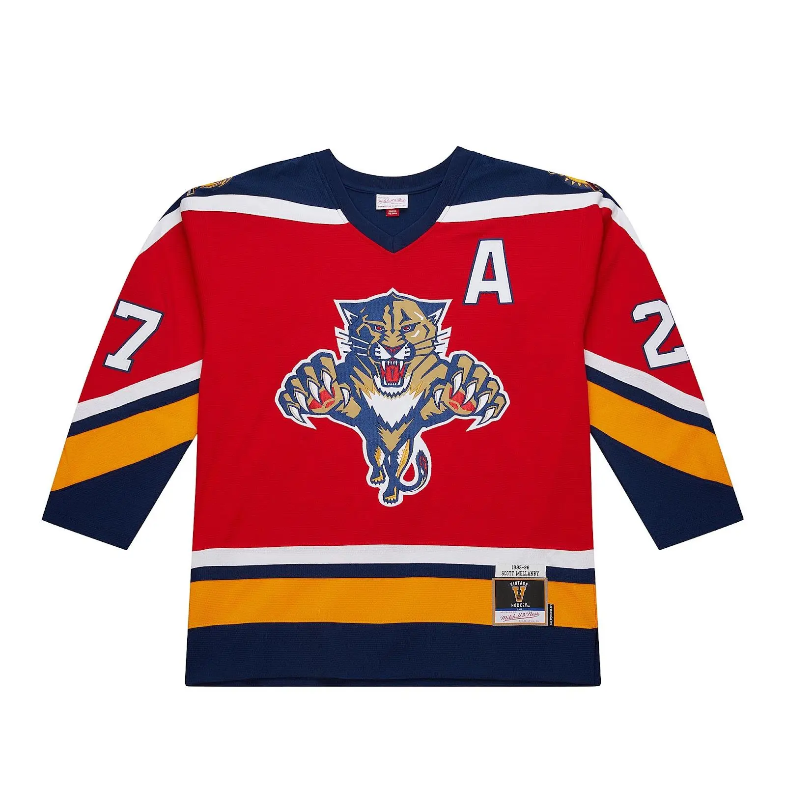 Scott Mellanby Florida Panthers 1995-96 Red Power Play Player Jersey NHL Throwback Hockey Fan Gear Mitchell & Ness
