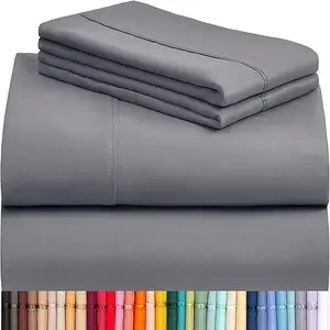 4 Piece Queen Bedding Set, Breathable and Cool Bed Sheets | 18 Inch Deep Pocket | Super Soft Hotel Bedding Set | Wrinkle, Fade, Stain Resistant