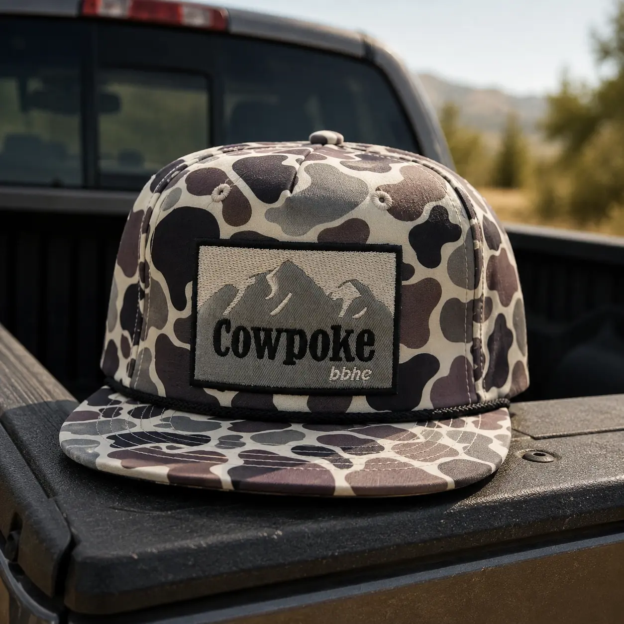 Cowpoke Smokeshow Camo ropebrim SnapBack hat, Cotton Breathable Snapback For Beer Lover, Ideal Gift For Him