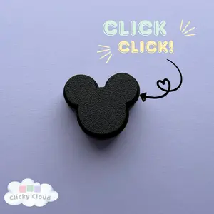Mouse Head Clicky Fidget – Magical Mouse Ear Desk Clicker | Mechanical Switch Stress Relief Toy | 3D Printed ASMR Fidget