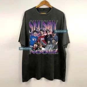 Graphic Slushy Noobz Vintage 90s Bootleg T-Shirt, Retro Slushy Noobz Shirt