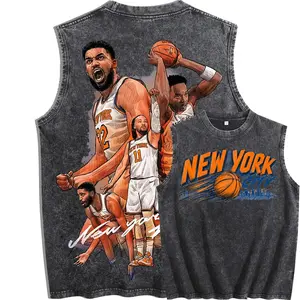 Jalen Brunson Cover Tank Vintage Basketball Graphic Tee Freeze Frame Clutch Shot Design Star Fan Gift High Quality Cotton Streetwear Tee Unisex Oversized Game Day Outfit Knicks Basketball Fan Apparel Trendy Sports Merch Collector Shirt