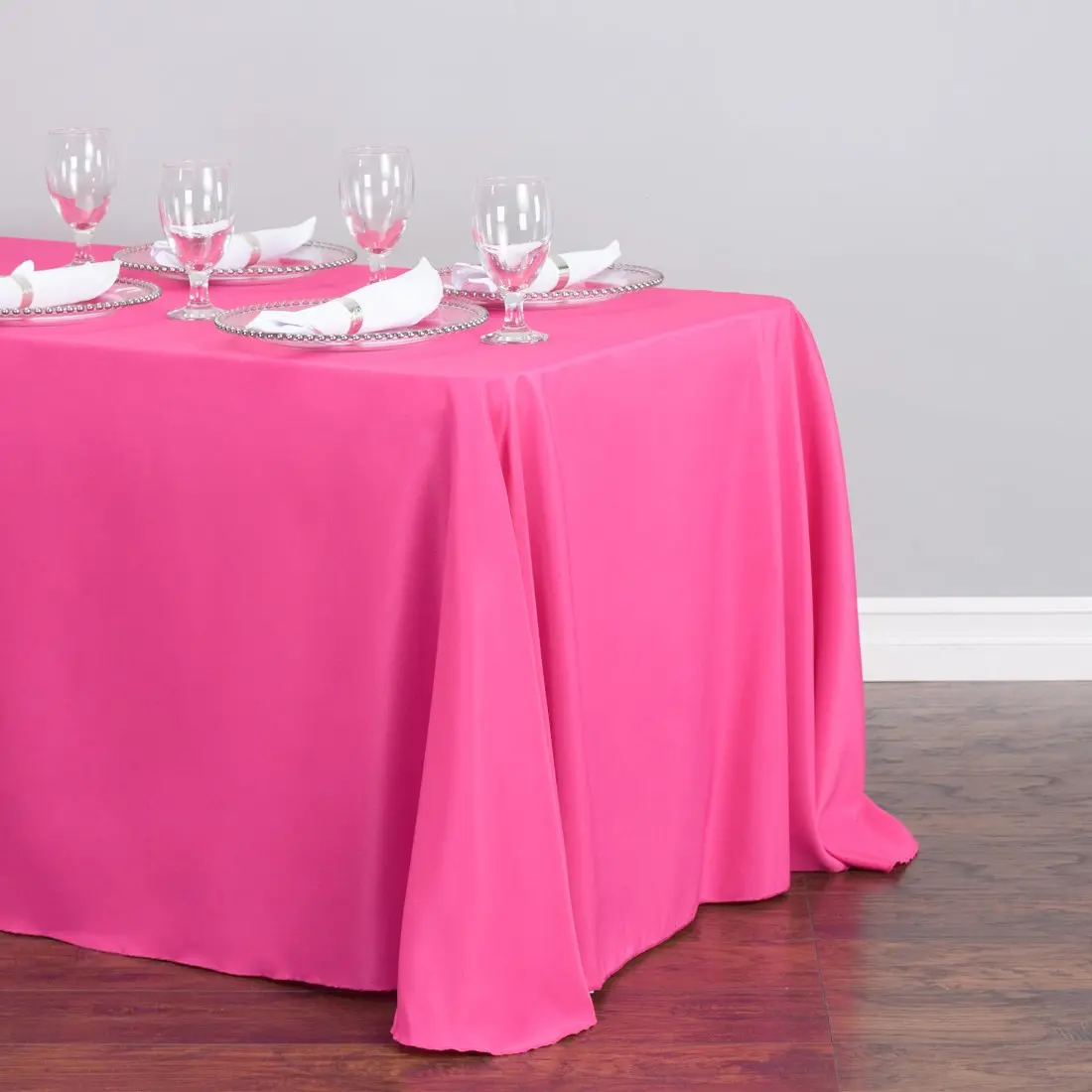 LTC LINENS Rectangle Polyester Tablecloth (90x156 in) - Household Kitchen Linen for Banquet, Events LTC LINENS Rectangle Polyester Tablecloth (90x156 in) - Household Kitchen Linen for Banquet, Events