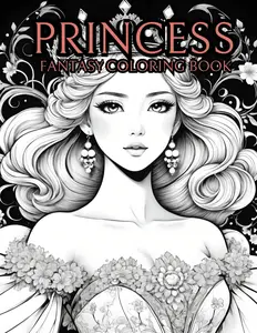 Princess Fantasy Coloring Book