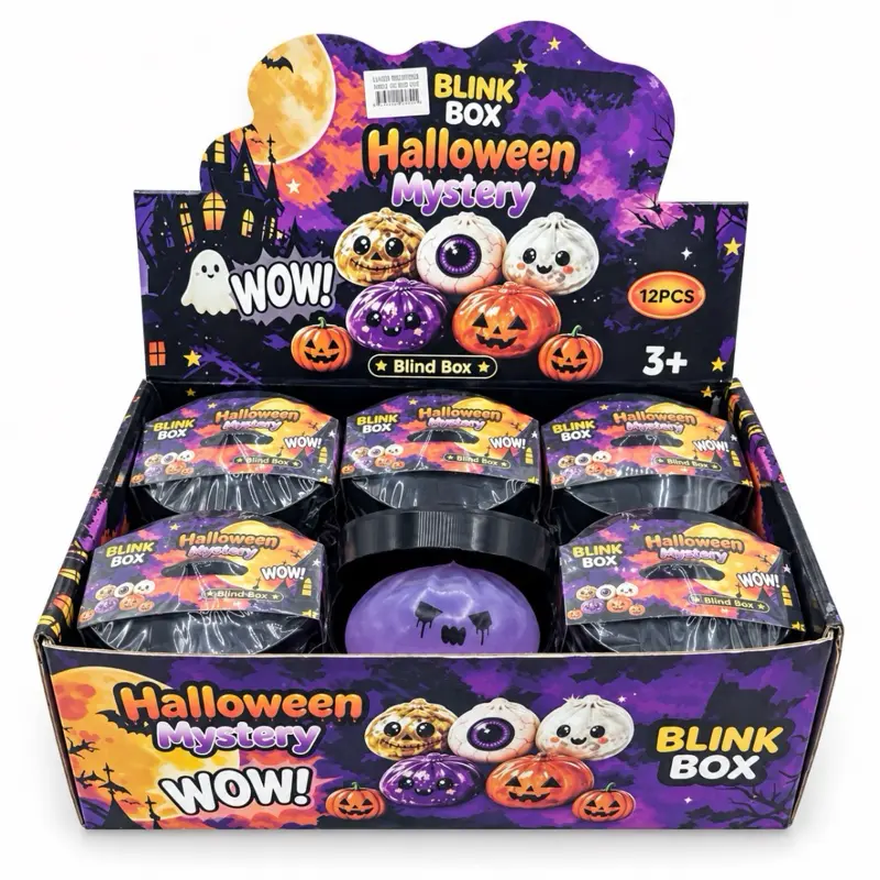 Halloween Light-Up Glitter Dumpling Squishy Toy – Mystery Design